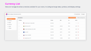 Multi-currency listing
