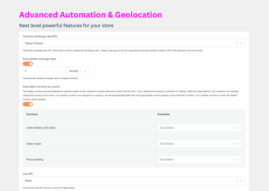 Powerful features for e-commerce