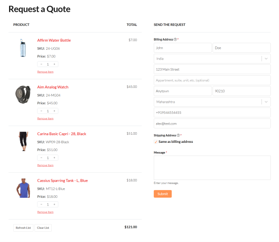 Quote Form - PSM Request a Quote